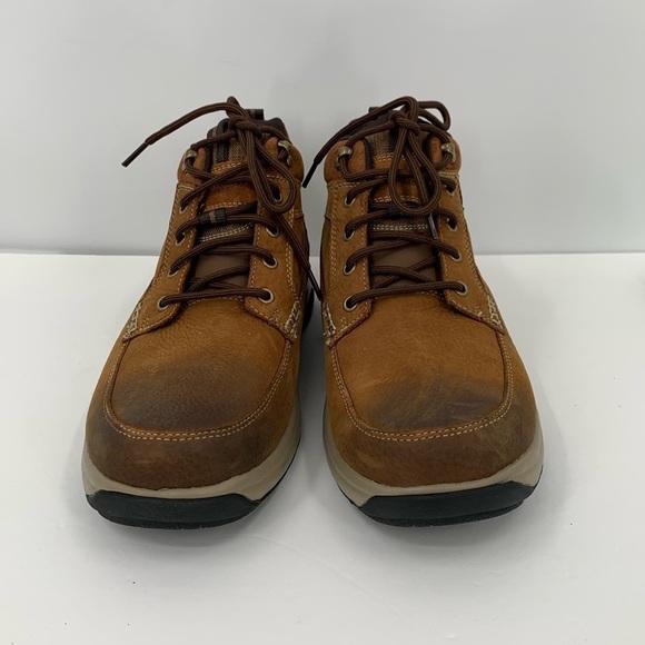Dunham Midland waterproof ankle work boots brown leather CH3011 laces men 11.5